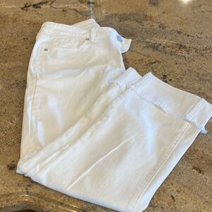 Loft white ankle jean capris